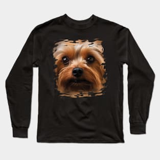 Yorkshire Terrier Face Yorkshire Terrier Dog Lover Long Sleeve T-Shirt